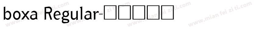 boxa Regular字体转换